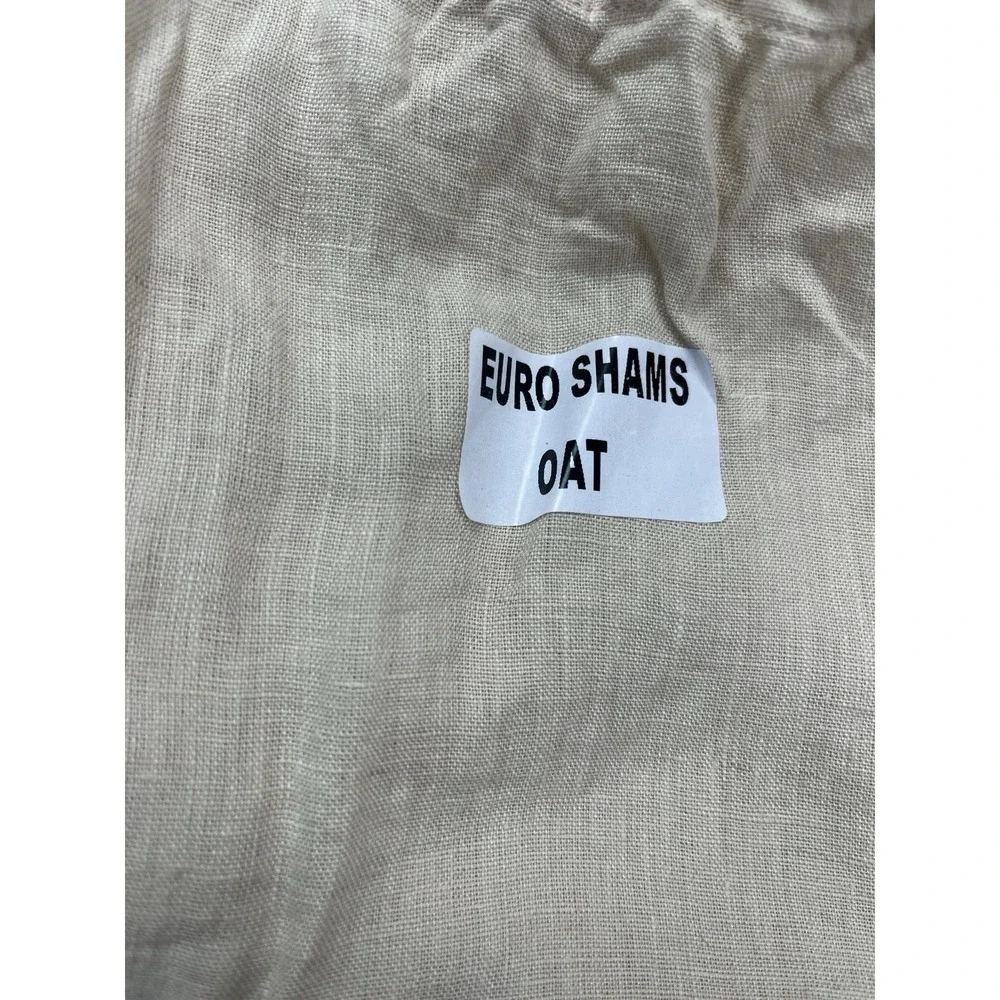 Quince 100% Linen‎ Euro Pillow Sham in Oat NEW